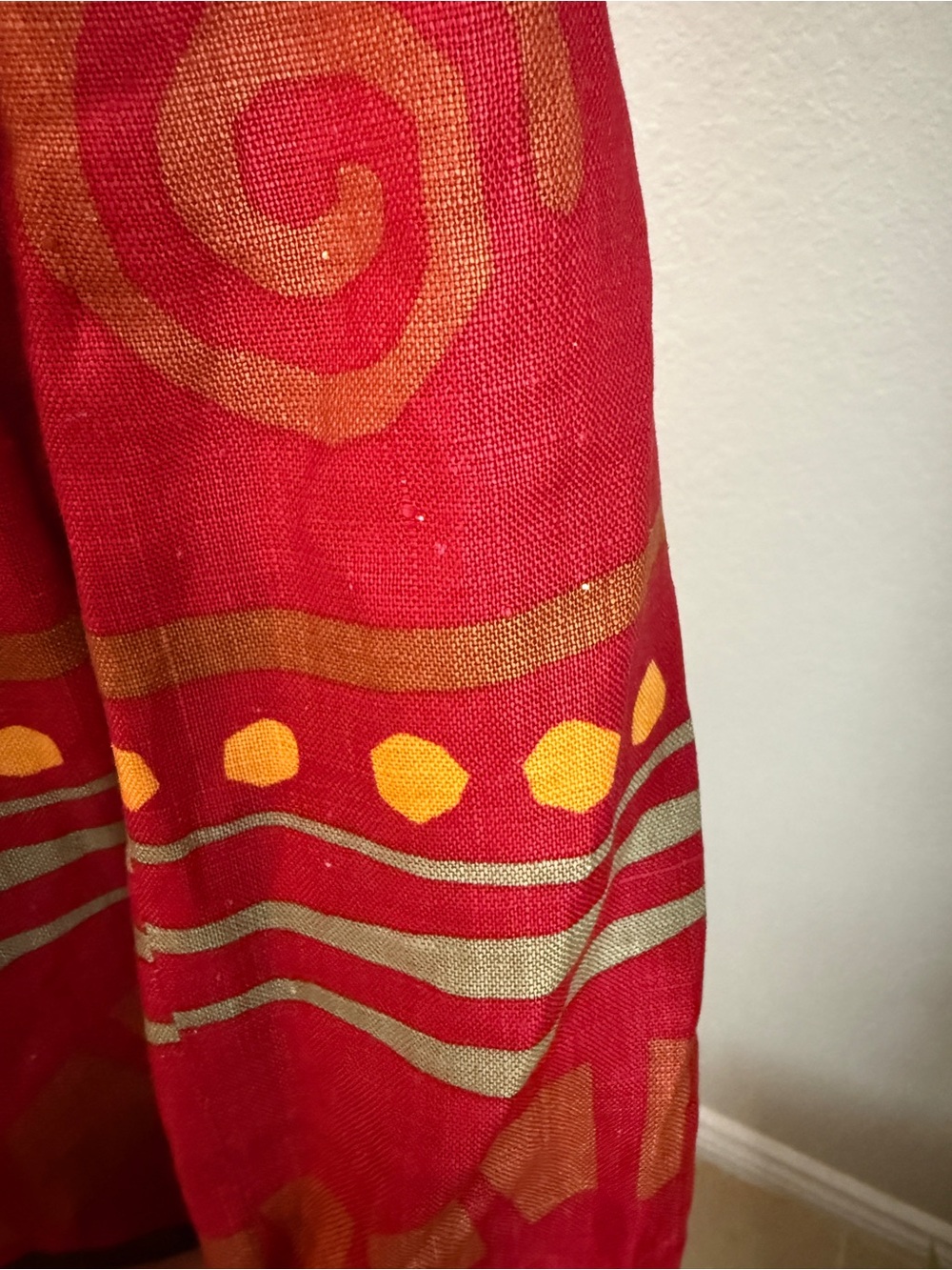 Vintage Red Patterned Casual Women Blazer - Picture 9 of 10